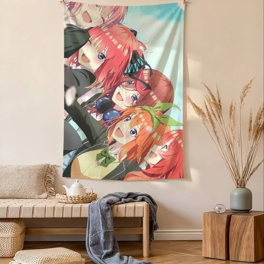 T-The Q-Quintessential Quintuplets Anime Tapestry Tropical Ocean Wall Hanging for Bedroom Living Room Dorm Home Decor