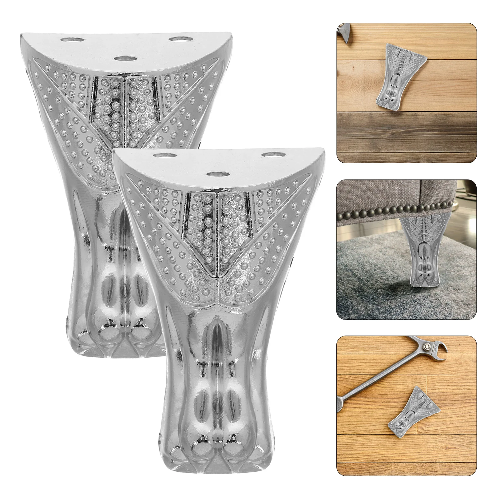 

8Pcs Vintage Decorative Metal Corner Feet Furniture Legs for Jewelry Box Cabinet Table Wooden Cases Anti-Wobble Corner Protector