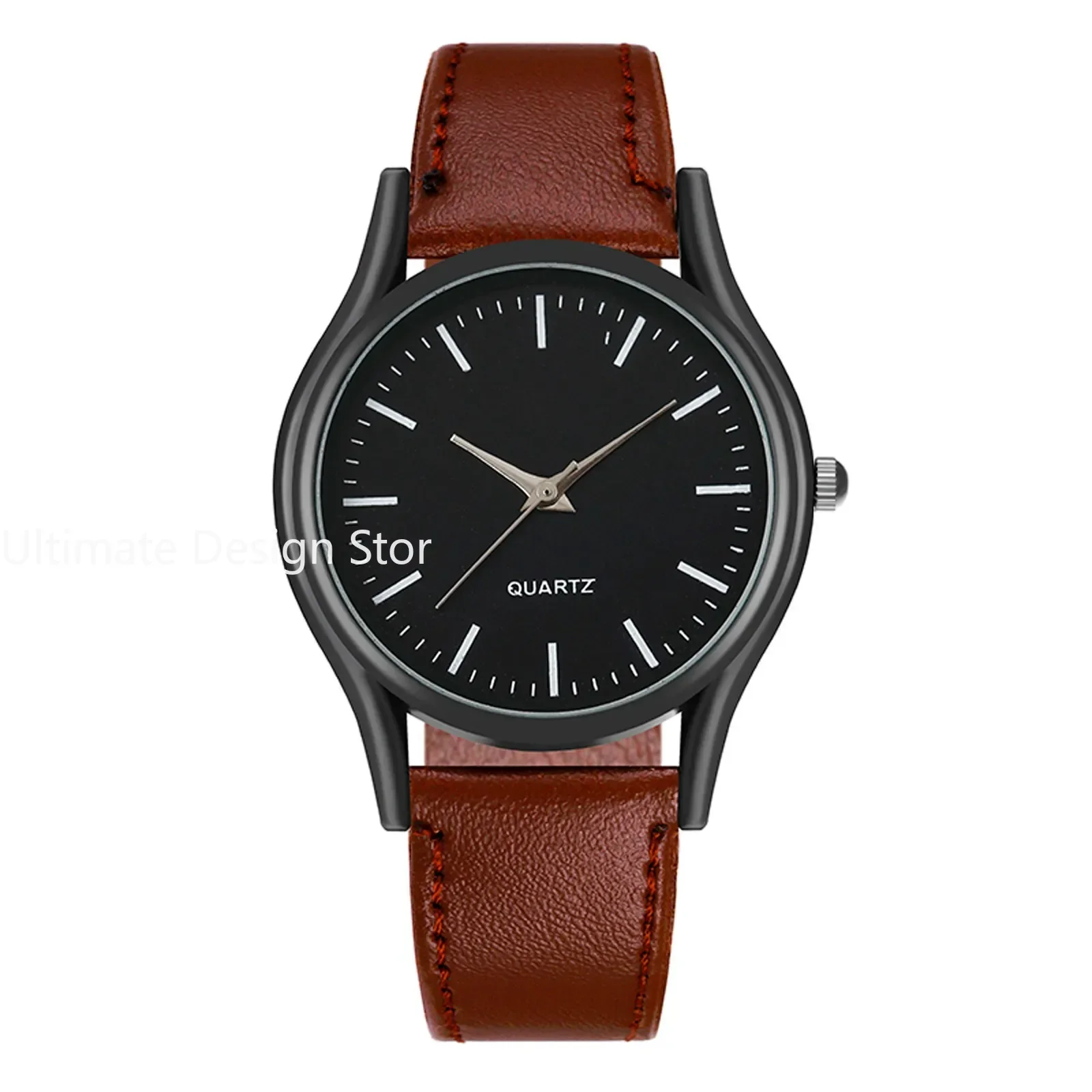 New Couples Watches Leather Strap Minimalist Fashion Quartz Wristwatches Multiple Colors for Loved Ones Gift parejas reloj