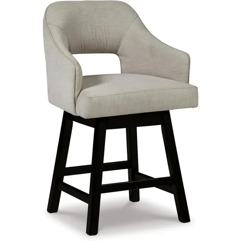 Swivel Counter Altura Bar Stool, Onstructed com uma moldura de madeira, Assento e costas Coberto em tecido poliéster Estofos