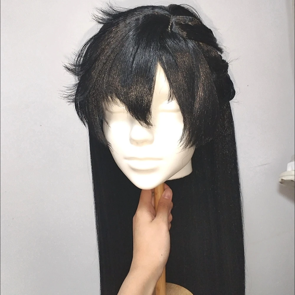 Anime Game Cosplay Wig Antiquarian Wig with Realistic Scalp Top Rose Net Inner Cap Heat Resistant Synthetic Fiber Hair For Women