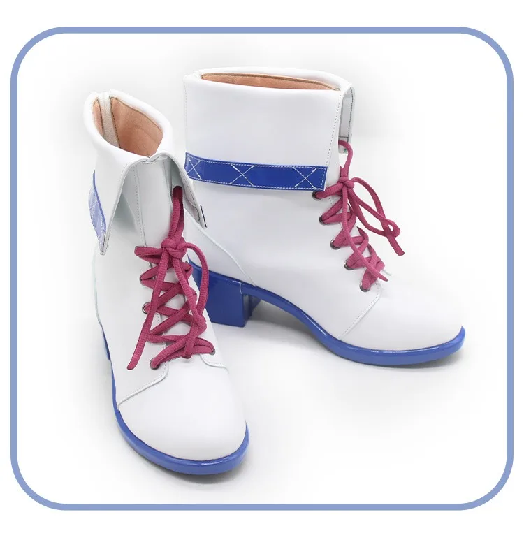 CHIYOKO SONODA Scarpe Cosplay Accessori Anime Stivali di Carnevale di Halloween Scarpe PU Puntelli Cosplay Su misura