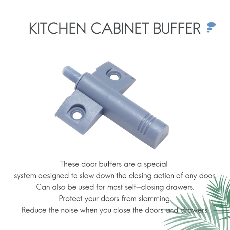 LICE-10X Soft Quiet Close Кухонный шкаф Дверца ящика Доводчик Демпфер Буферы + винты Серый