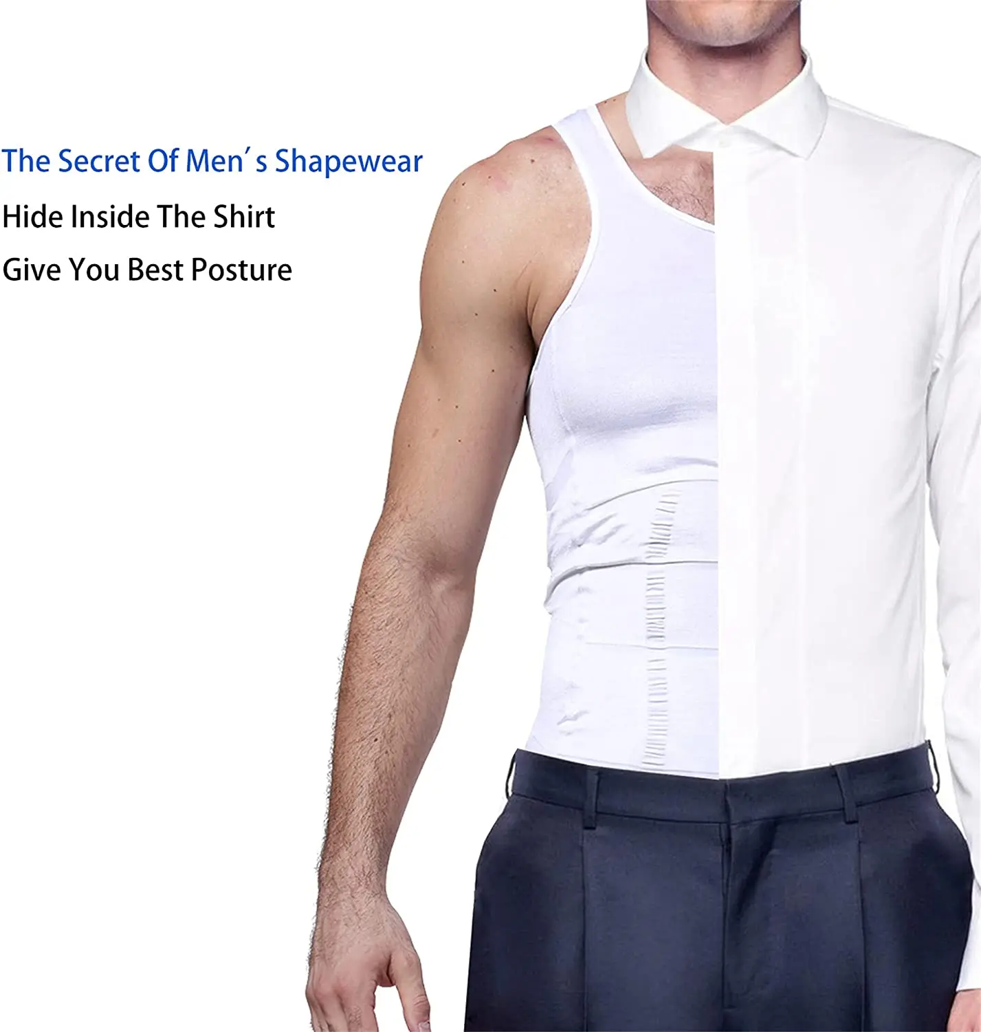 Men Slimming Shaper Posture Vest Male Tummy Abdomen Corrector Compression Body Modeling Fat Burner Chest Tummy T-Shirt Corset