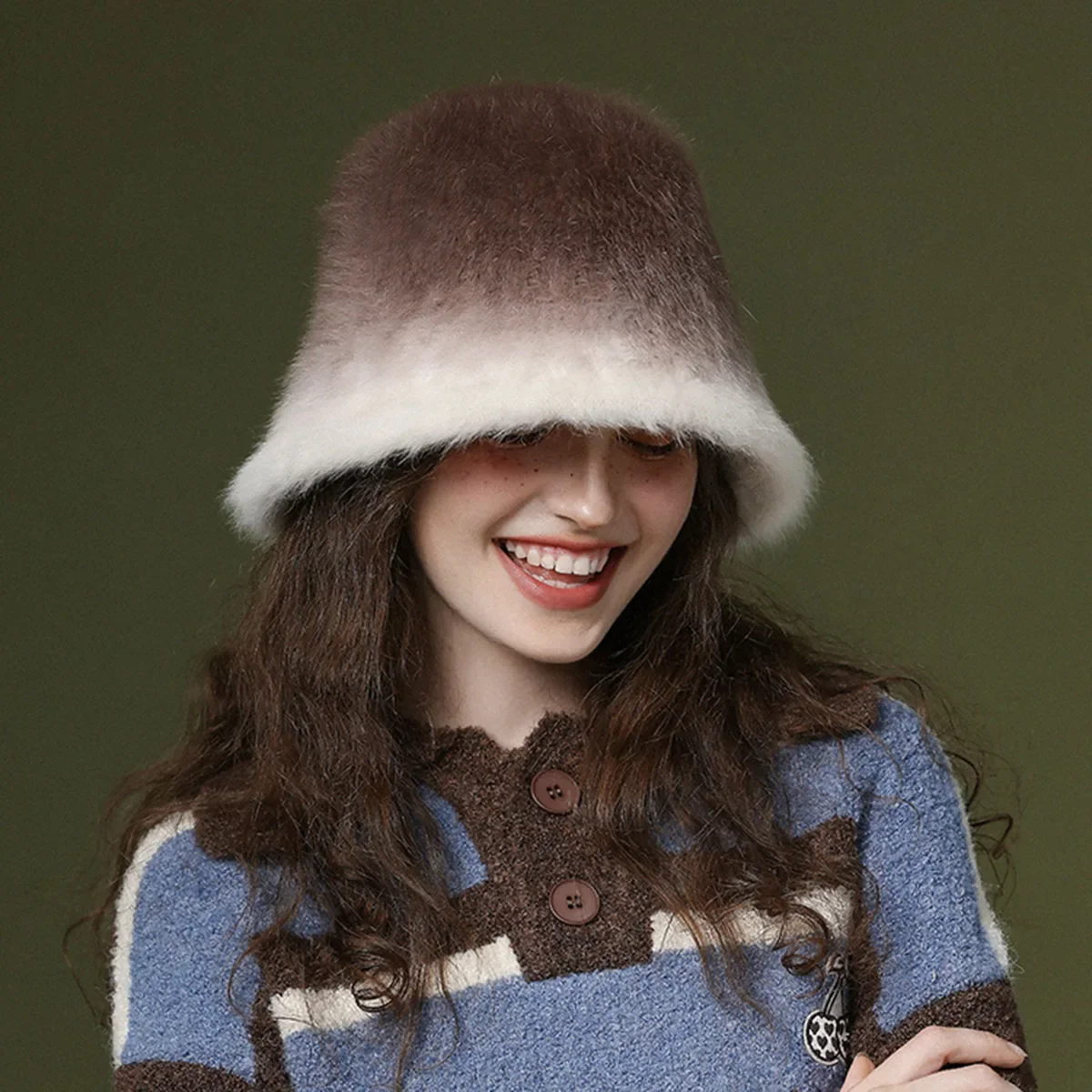 

Rabbit Hair Fisherman Hat Warm Hat hats for women top hats elegant women's hats country Hat men luxury brand Women's felt hat