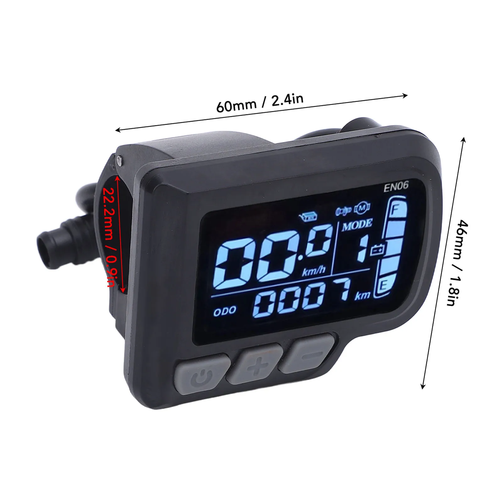 Picture 3: Electric Scooter LCD Panel LCD-EN06 Panel with USB 6 Pin Water Resistant Connector 24-48V Easy Using Durable Cycling LCD Display