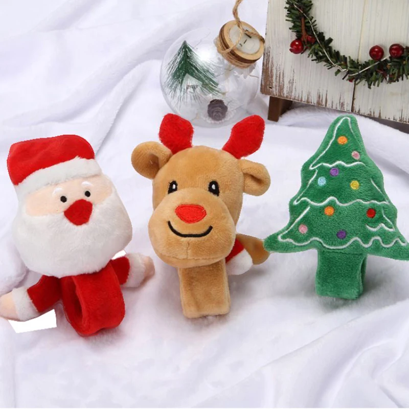 New Christmas Decorations Clap Circle Xmas Snowman Elk Santa Claus Patting Circle New Year 2025 Gifts Adults Kids Bracelet