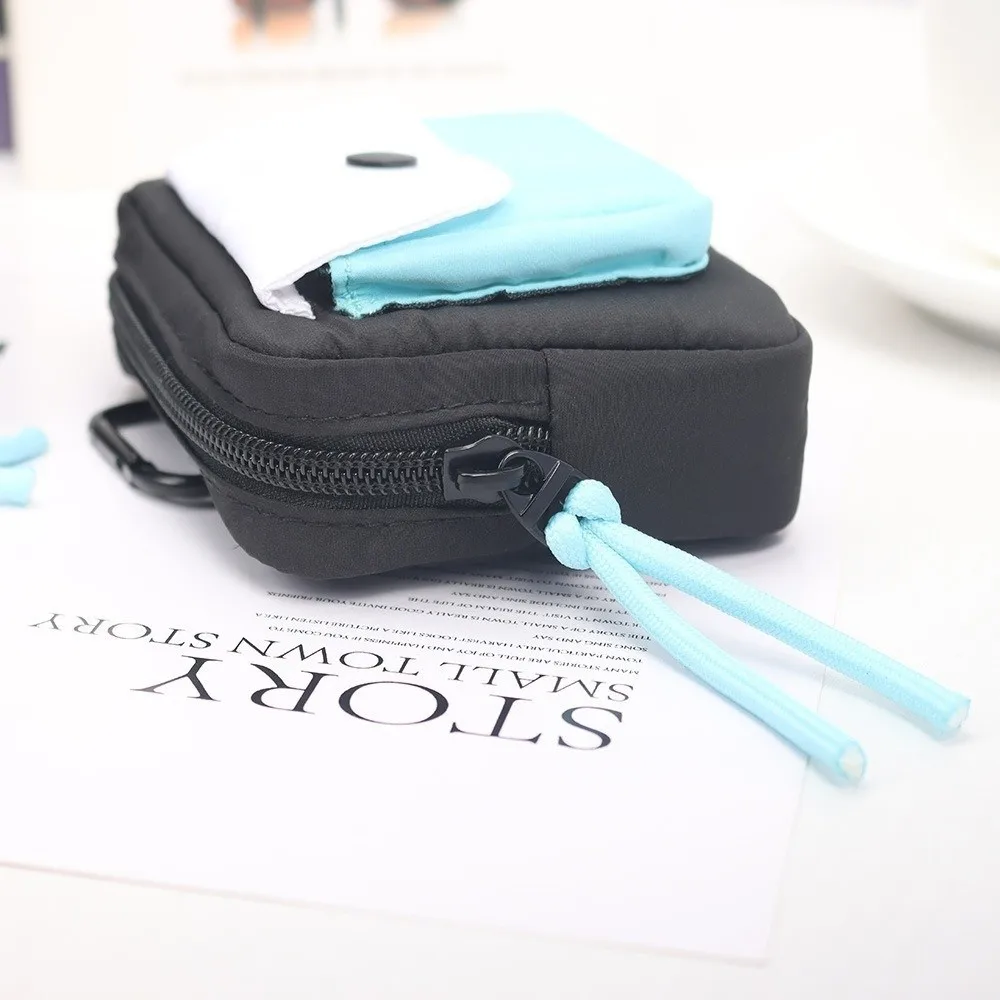 Кошелек контрастного цвета, холщовый кошелек для монет, многофункциональная сумка для наушников на молнии, легкая мини-сумка для хранения в корейском стиле на каждый день