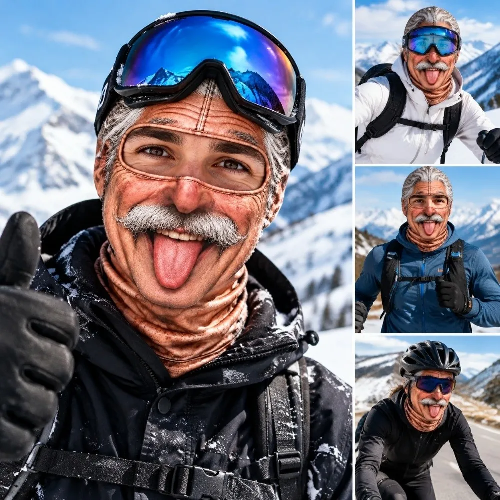 3D Printed Face Neck Gaiter Dralon Material Windproof Design Winter Windproof Mask Warm Fabric Unisex Full Face Balaclava