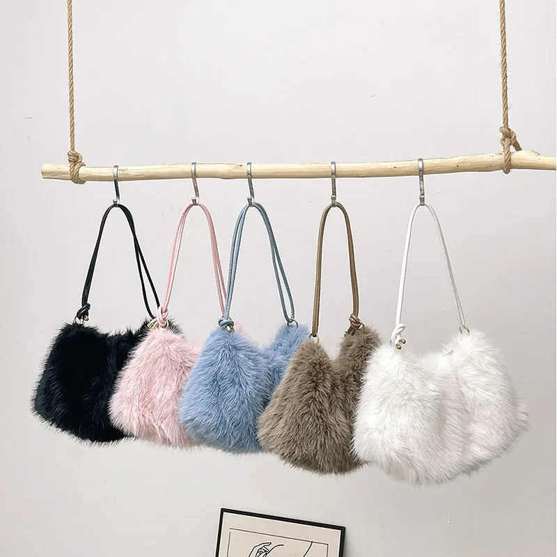 

Mao Mao Bag Women's Fashion Versatile Underarm Shoulder Bag, High-end Handbag Large-capacity Plush Bag