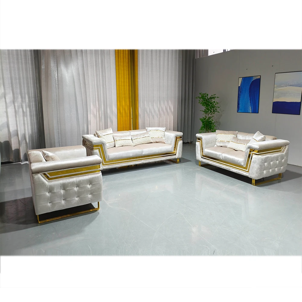 # Hot Selling Manufacturer Luxury Design Tufted Sectional Sofa Sets Fabric Home Furniture Living Room Apartment Hotel