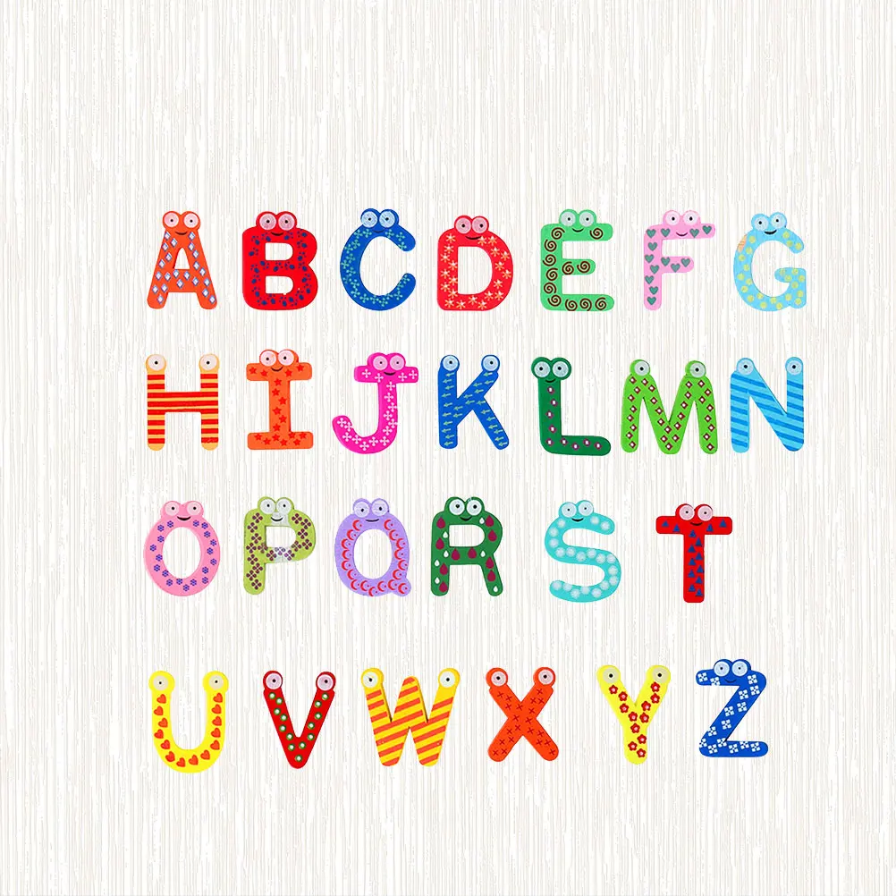 

26 Pcs Letters Fridge Magnets Toys Toddler Magnetic Alphabet Refrigerator Sticker