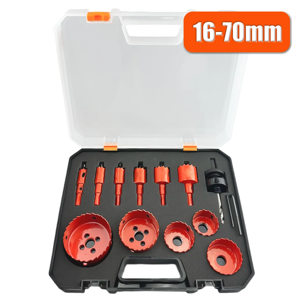 

12pcs 16-70mm M42 Bi-Metal Drill Bit HSS Steel Drilling Hole Saw Drill Bit Carpentry Wood Drilling Crown For Metal Aluminum Iron