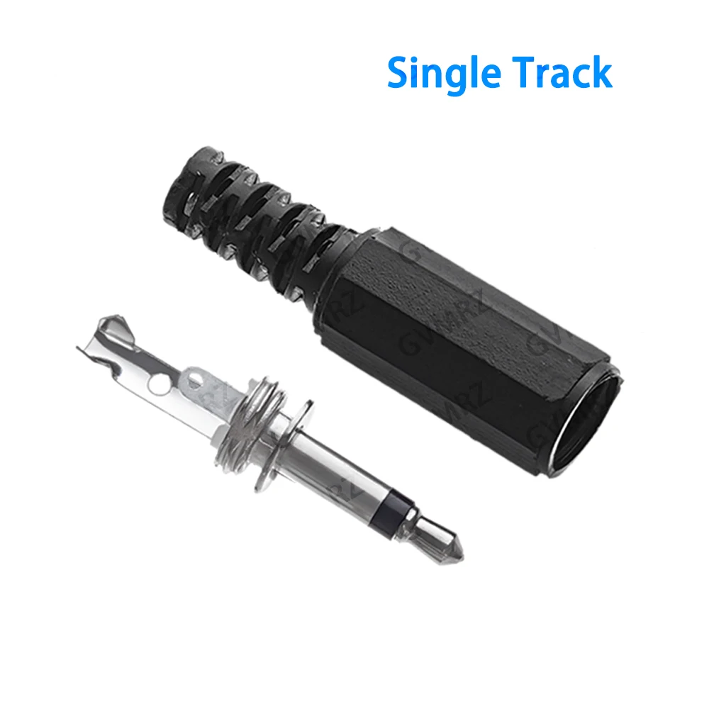 5PCS/lot 3.5mm Socket Type Audio Male Plug, 3/4/2 Section Adapter Connectors, 1/8 Single/Double Channel Stereo Plug Welding