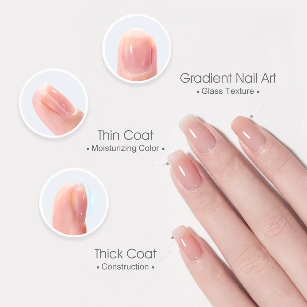 VENALISA Quick Construction Gel Fast Building Nagelgel Jelly Semi Transparent French Nail Camouflage Soak Off UV LED Nagelgel – Detail 14