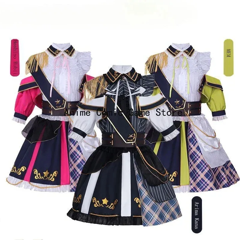 

IN STOCK XS-2XL Rubii Hoshino Arima Kana Mem Cosplay Lolita Dress Anime Oshi No Ko Performance Idol Master Halloween for Women