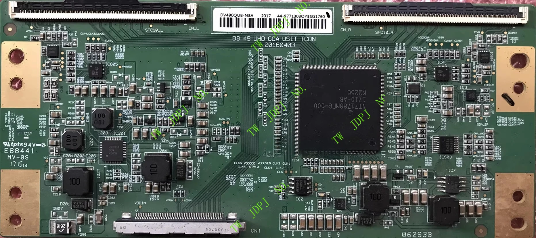 JDTW تستخدم للوحة T-con HV490QUB-N8A BB 49UHD GOA USIT TCON 20160403 للوحة تحكم الاختبار الاحترافي للتلفزيون