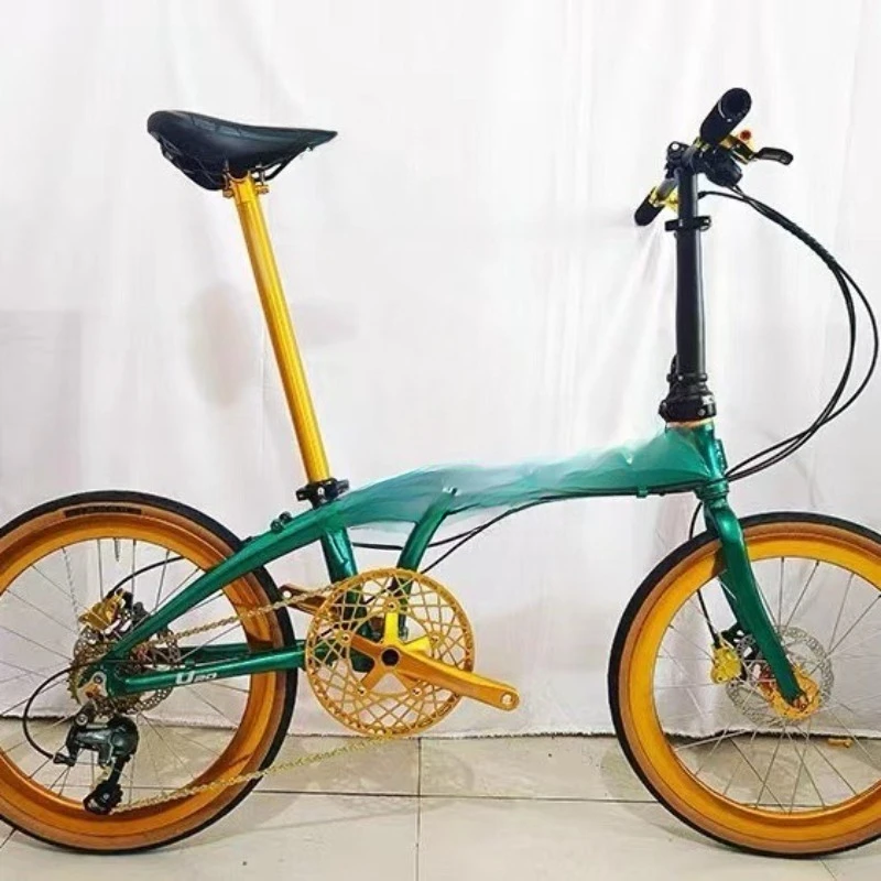 Ultra-light aluminum 22-inch folding men's and women's disc brake bicycle R4700 variable speed portable, convenient and f