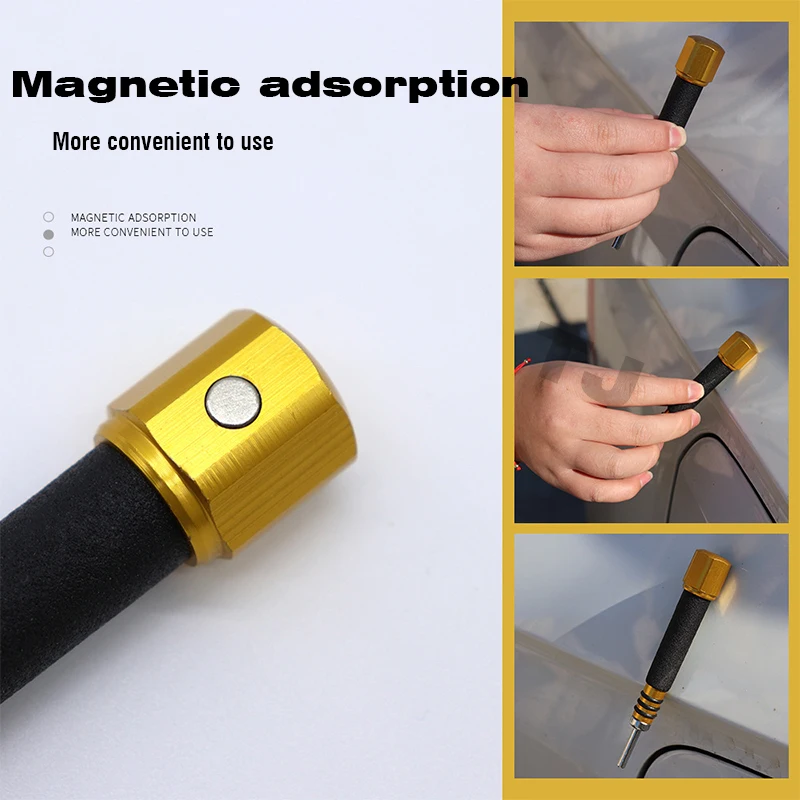 4PCS Anti-slip Car Body Dent Repair Tool Removable Pen Shape Traceless Repair Tool Automobile Body Dent Removal