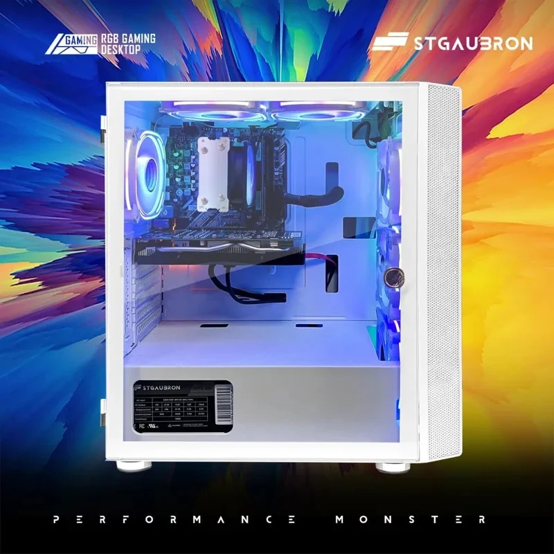 Gaming PC Computer Desktop, Ryzen 5 5500 up to 4.2GHz, GeForce RTX 2060 Super 8G,16G DDR4