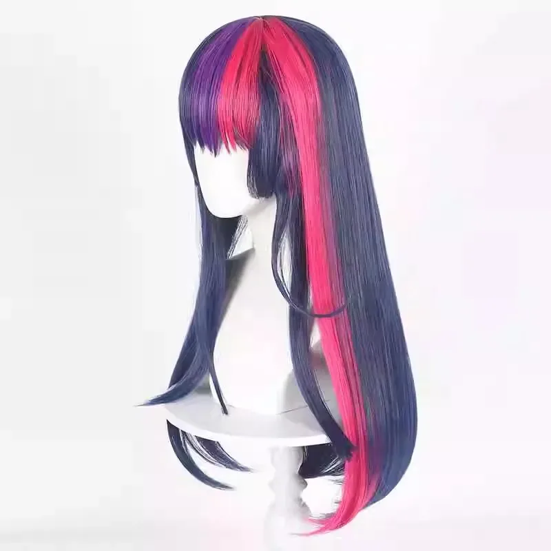 CyAnime Twilight Sparkle Cosplay Wig Kacamata Kuda Prop Cosplay Personifi cation Kawaii Lucu Cantik Ungu Merah Muda Wig Partypaly Wom