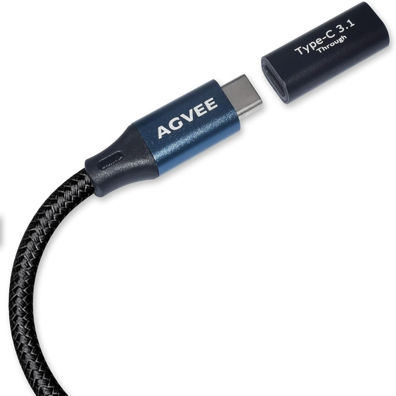 Серый комплект из 4 высокоскоростных двойных двойных разъемов Type-C PD 100 Вт USB 3.2 3.1 Gen-2, удлинитель-удлинитель, передача данных 10G USB-C