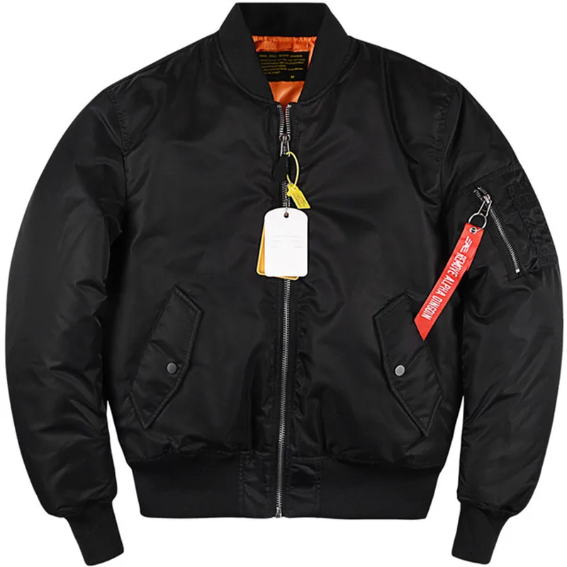 Alpha Martin-chaqueta Bomber MA1 para hombre, Abrigo acolchado táctico militar, grueso y cálido, aviador, piloto, abrigos de béisbol, otoño e