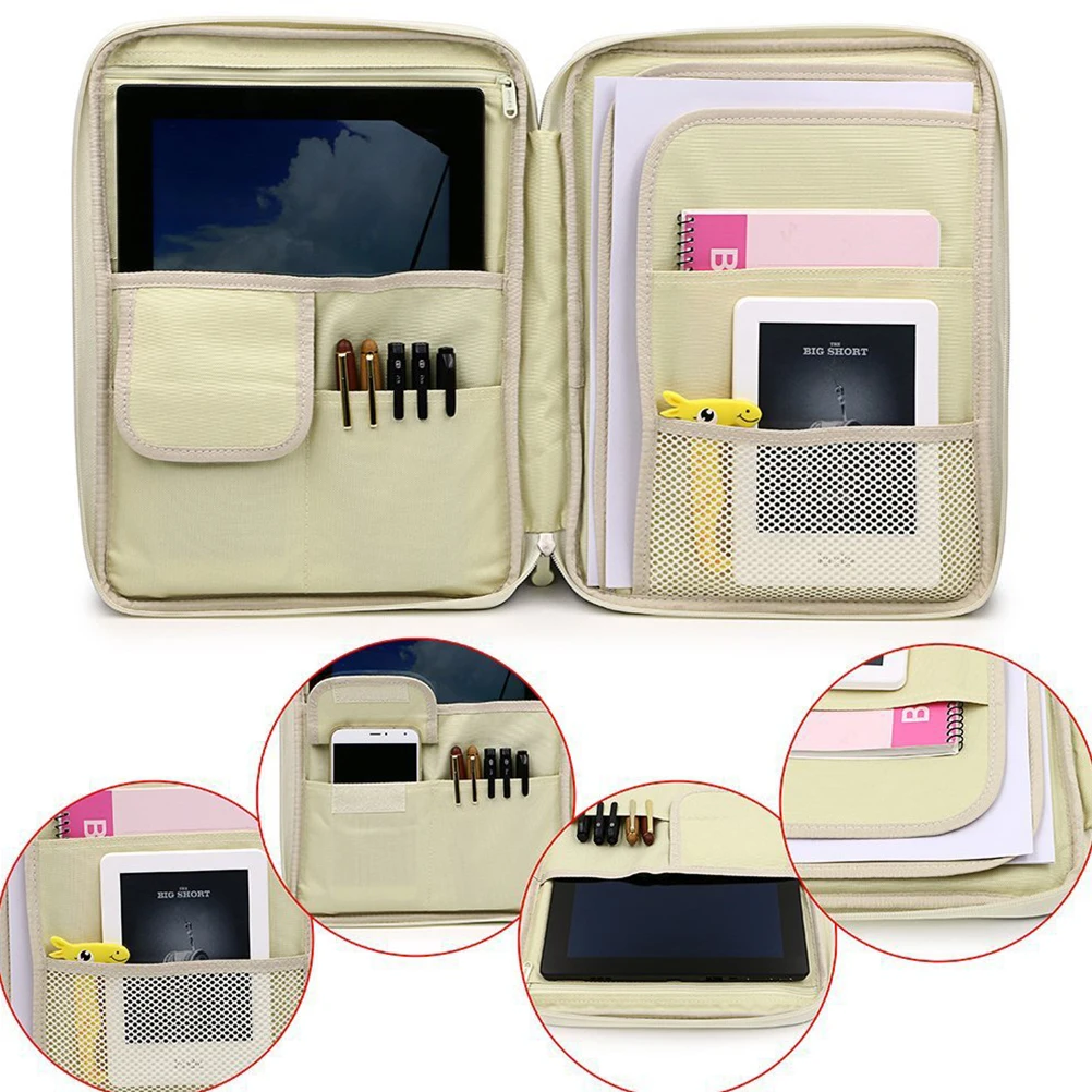 

A4 Document Bag Portfolio Organizer Waterproof Business File Holder for Men Women Travel Office Use Storage Case