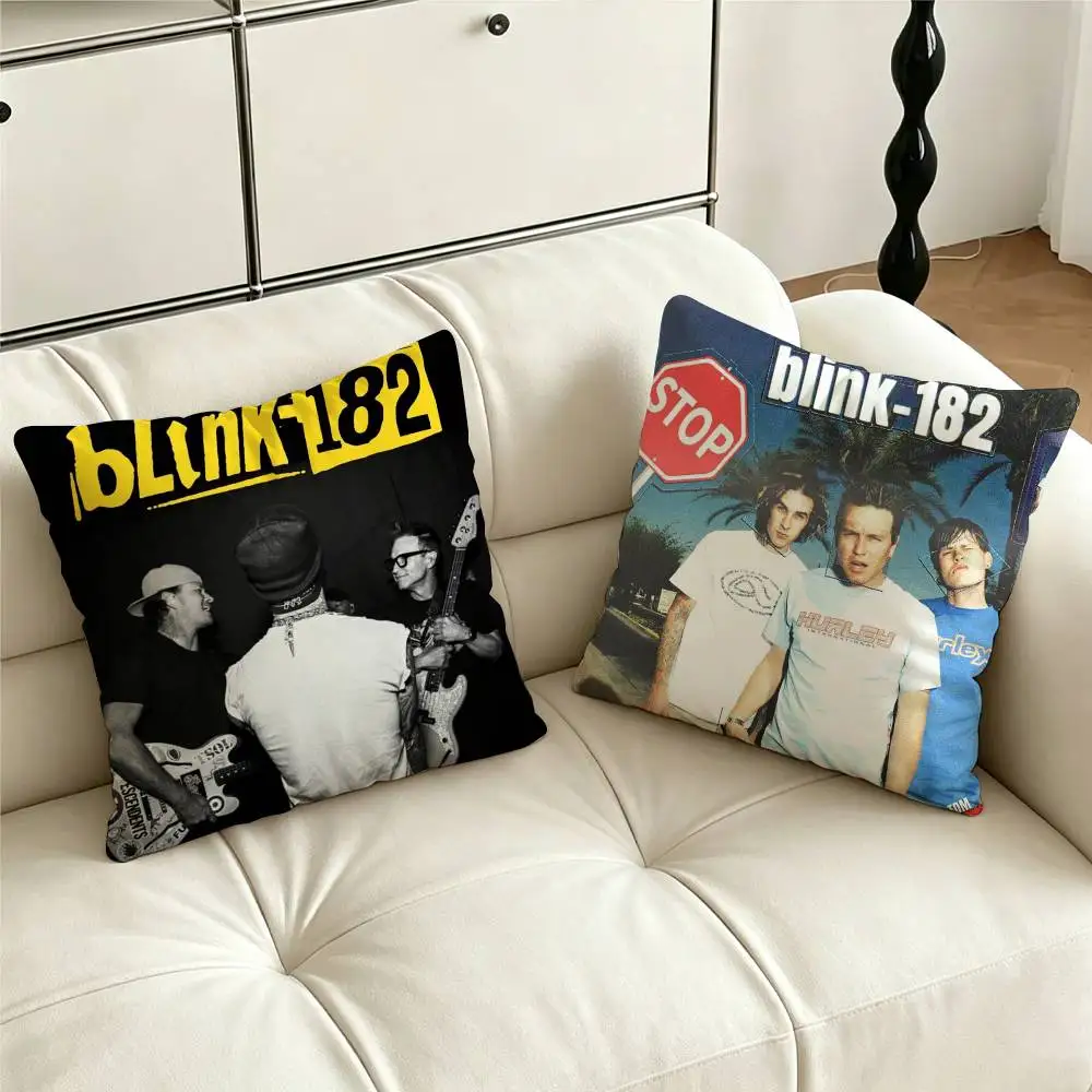 B-Blink-182 Band Playful Pillow Case Pattern Printed Pillowcase For Living Room Sofa Cushion Cover