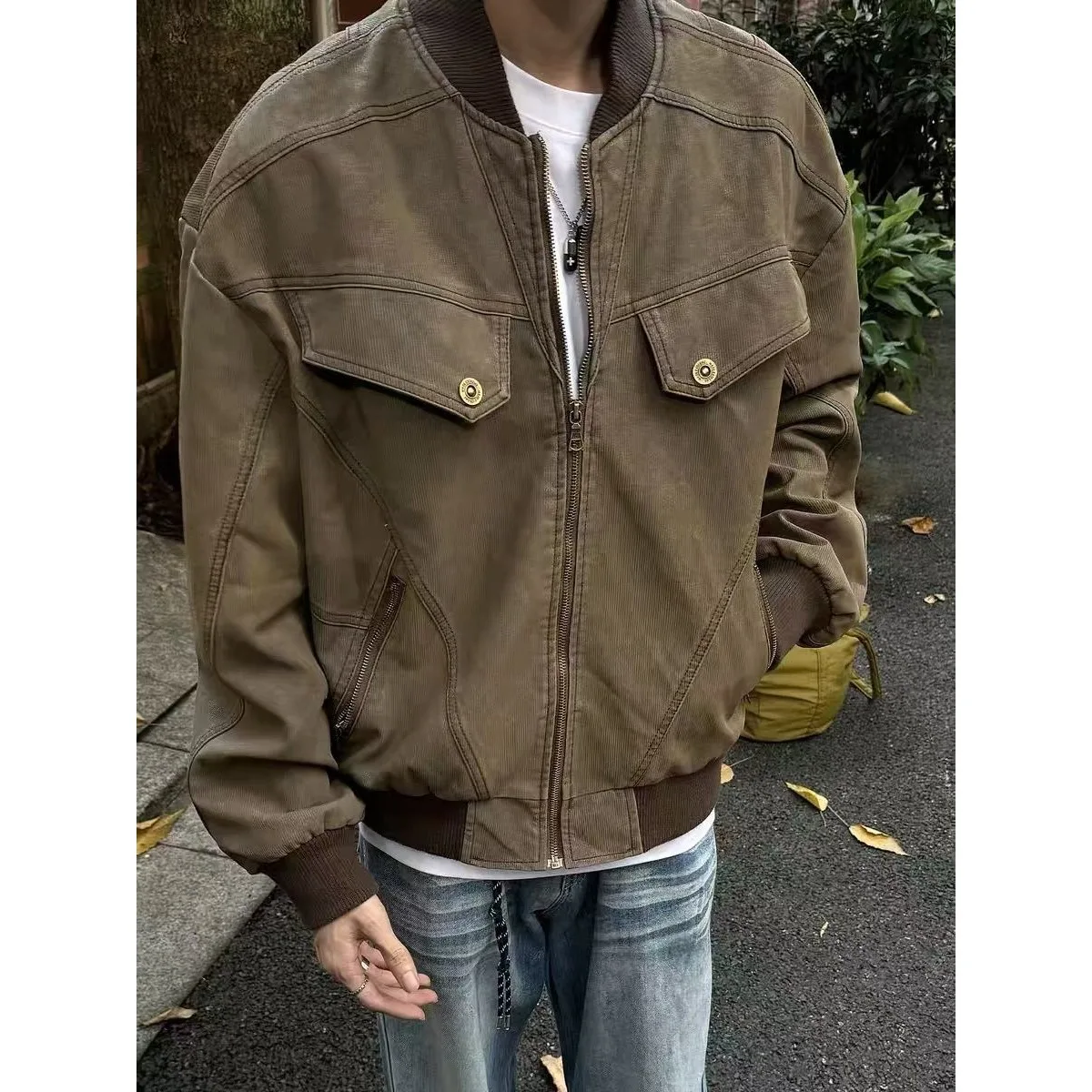 

Американская ретро-куртка Cleanfit Workwear, свободная повседневная, осенне-зимняя верхняя одежда, молодежная мода, полиэстер