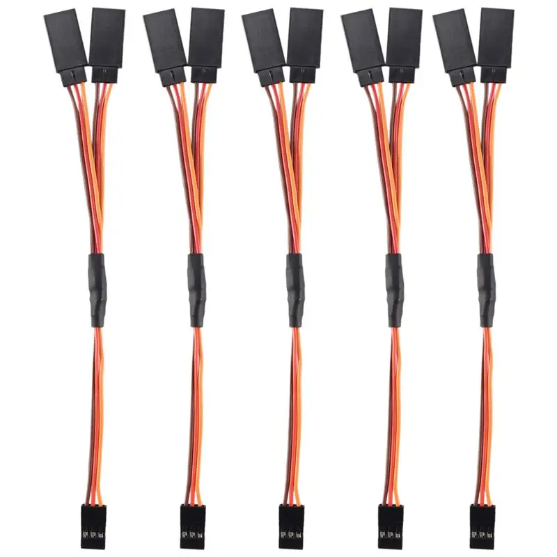N91R-5Pcs 150Mm Y Type Extended Line Extension Lead Wire Cable For Futaba Jr Y Harness Servo Lead Extension