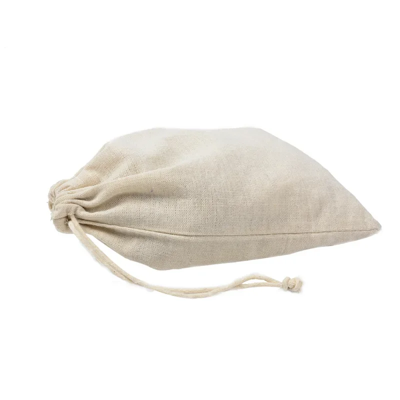 10pcs/lot Jute Cotton Linen Drawstring Bag Jewelry Gift Box Packaging Pouch Display for Sundries Storage Bag Accessories 30x40cm