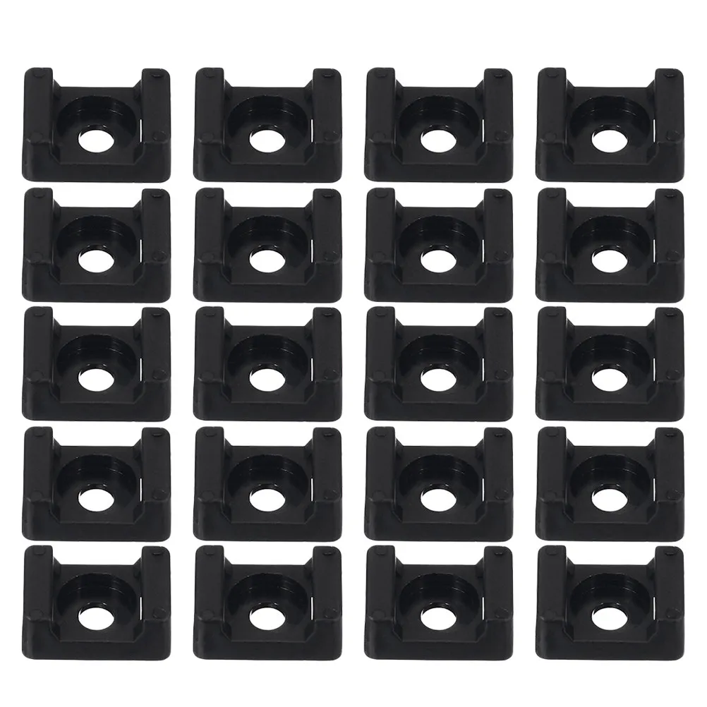 100Pcs Cable Clip Holder Organizer Saddle Cable Tie For Garage Organ Mount Type Nylon Wire Desktop Management