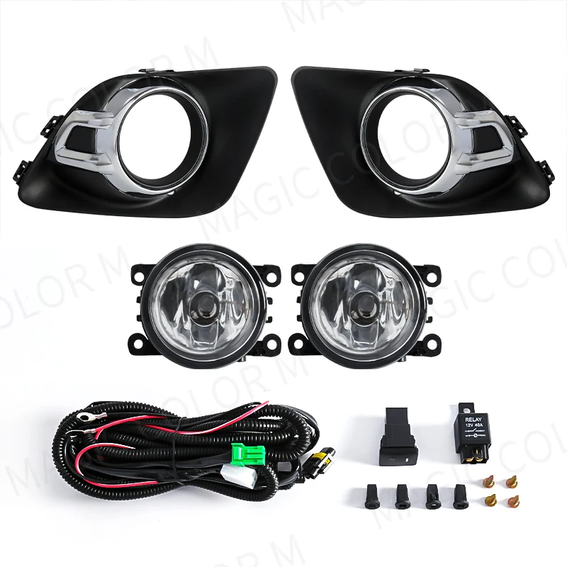 For Mitsubishi ASX 2011 2012 2013 LED Fog Light Lamp Headlights Halogen Cover Hood Frame Bezel Waterproof Car Accessories 12V