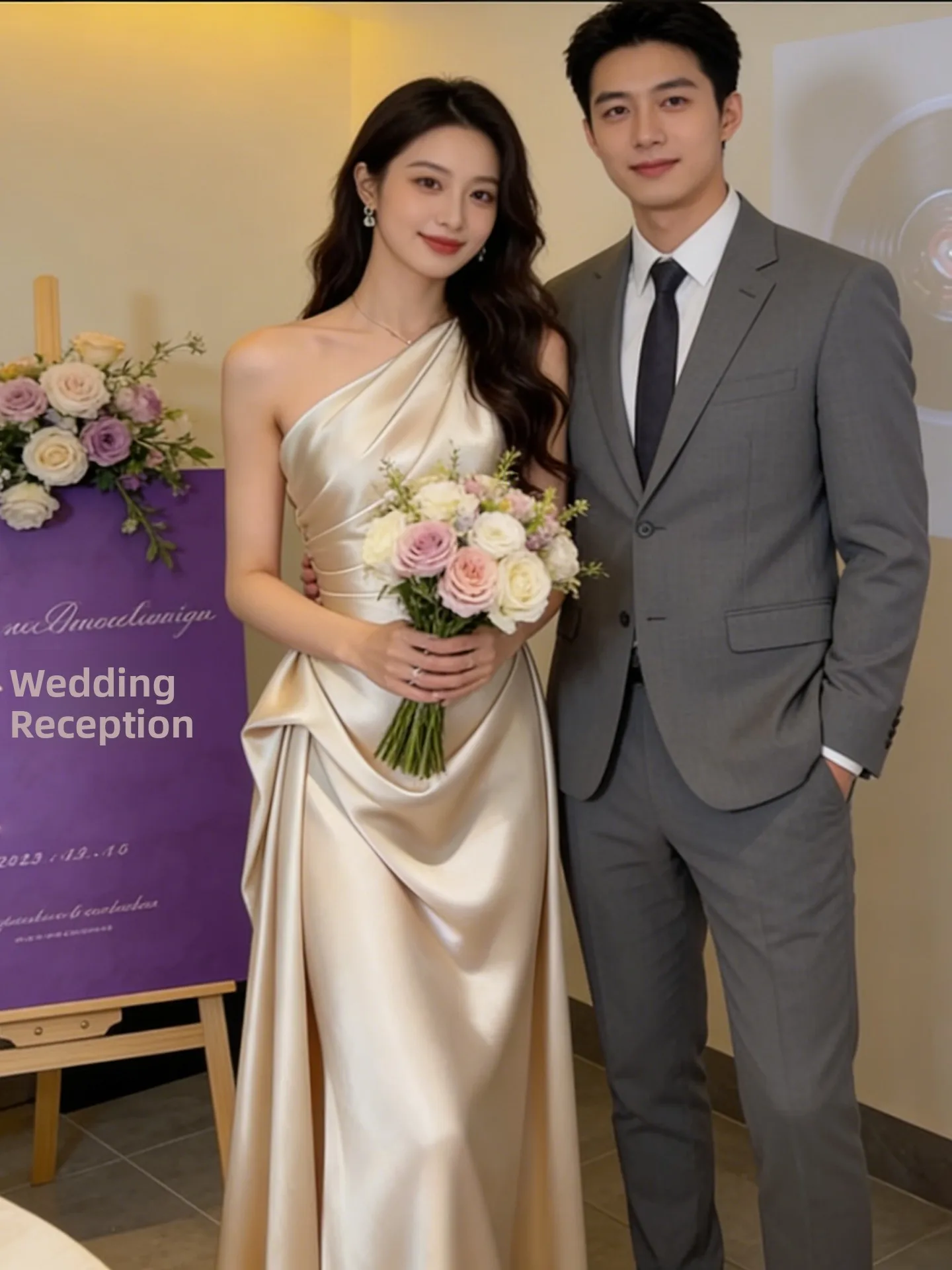 

Элегантное атласное свадебное платье с открытыми плечами для женщин, с завышенной талией, приталенное, длинное вечернее платье, подходит для свадеб, помолвок и вечеринок