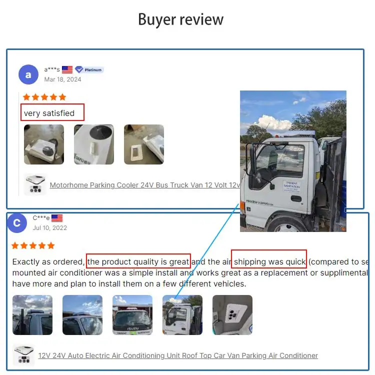 Car Cabin AC System 12V 24V Truck Electric Conditioning Rooftop Air Conditioner For Van