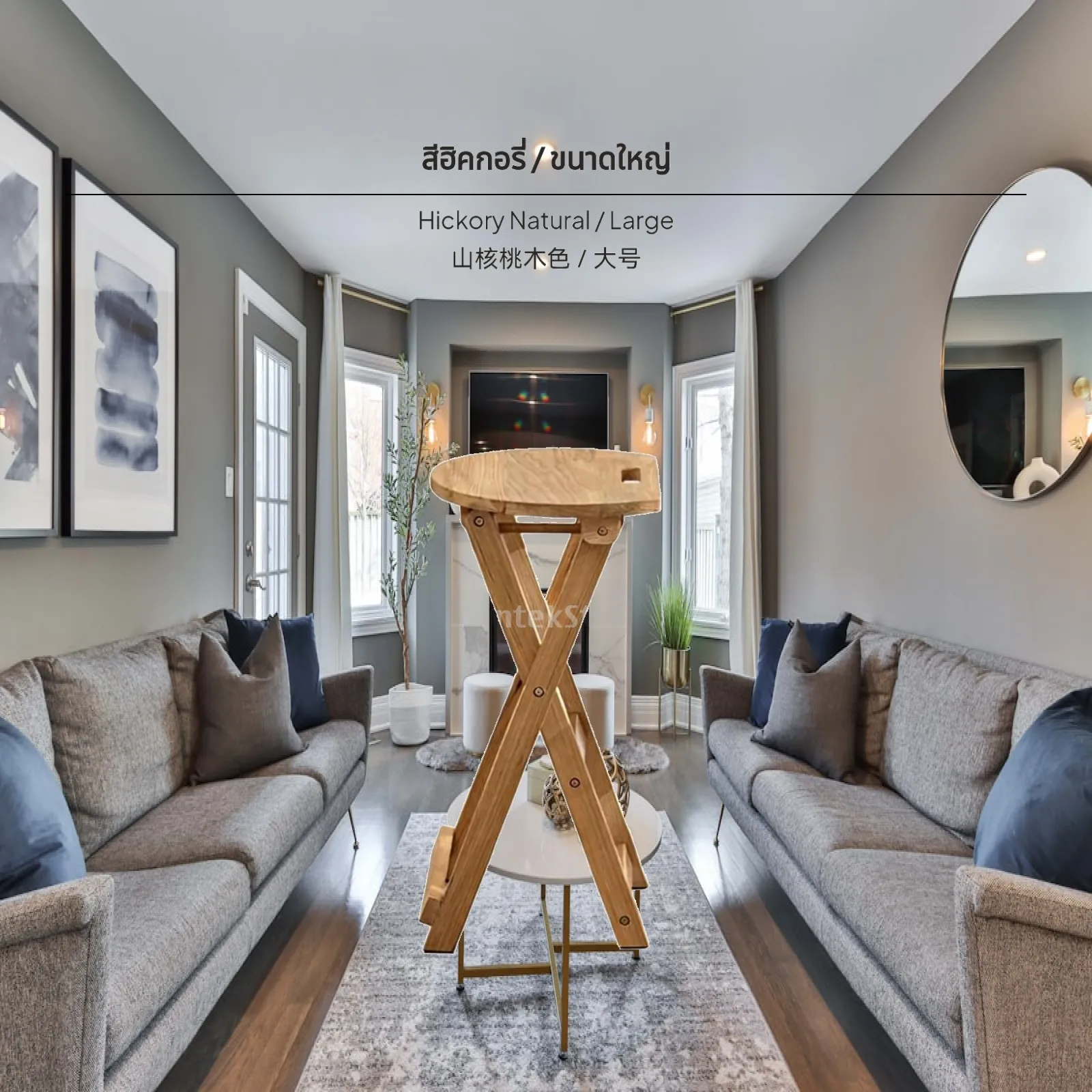 Foldable Beech Wood Bar Stool Modern Nordic Space Saving Furniture for Office Bedroom Kitchen