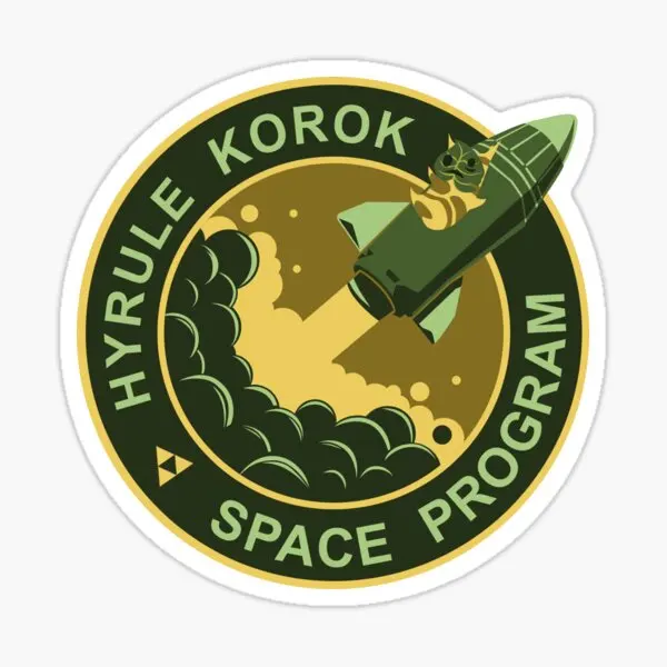 Korok Space Program  5PCS Stickers for Cute Luggage Room Kid Car Funny Stickers Art Bumper Background Home Living Room Window