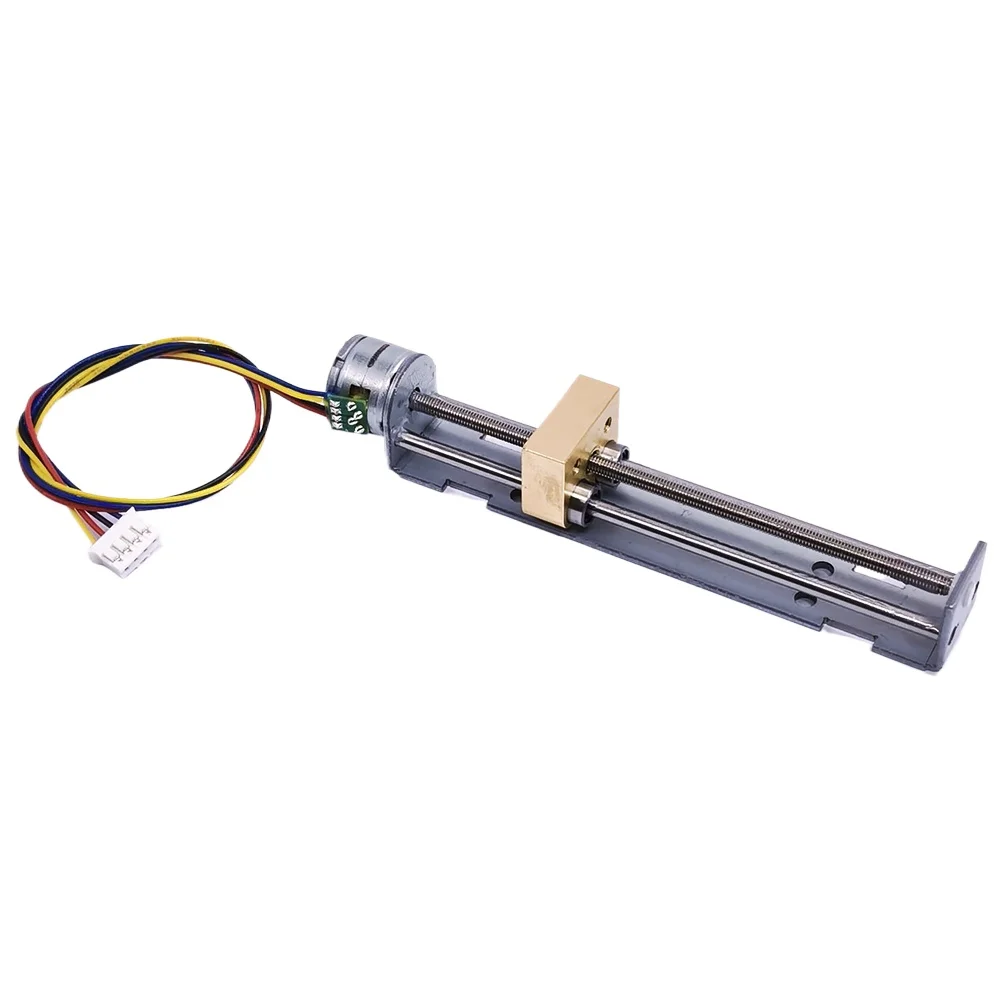 

Micro 15mm Linear Slider Stepping Motor Moving Block 2-Phase 4-Wire Stepper Motor with Metal Nut DIY 3D Printer