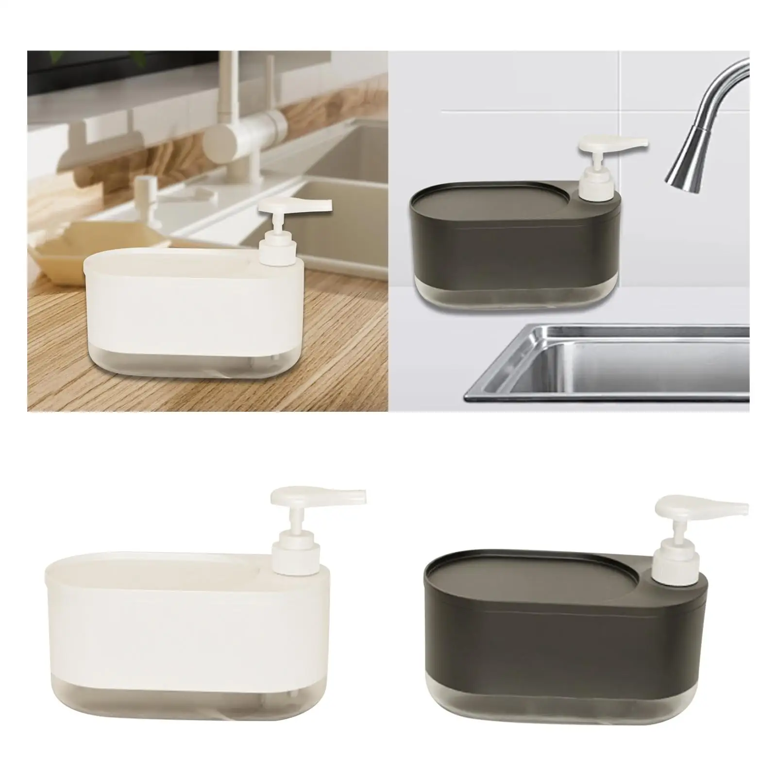 

Kitchen Soap Dispenser Practical with Sponge Rack for Kitchen Hotel Dorms