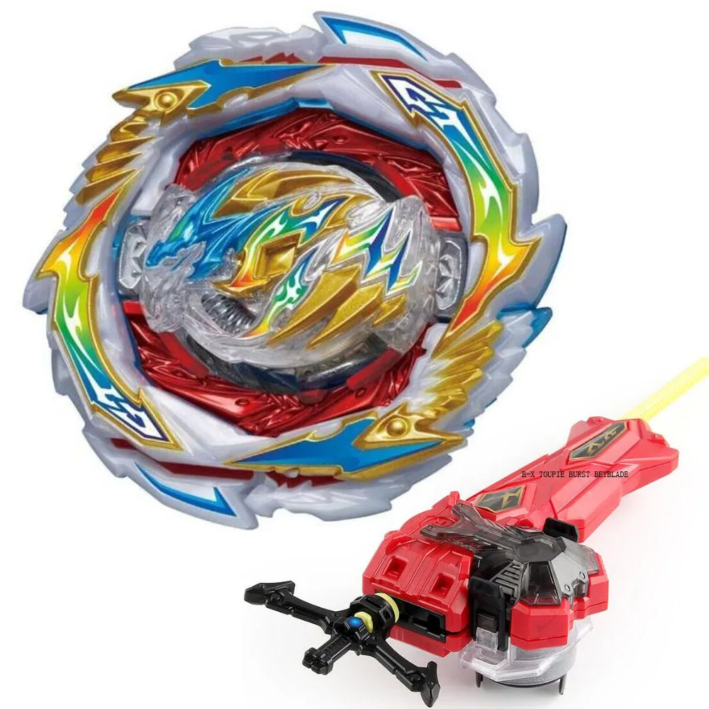 B-X TOUPIE BURST BEYBLADE B-199 Gatling Dragon Karma Charge\'-10 B199 Modified Set With B-200 Custom Power Sword Launcher L/R