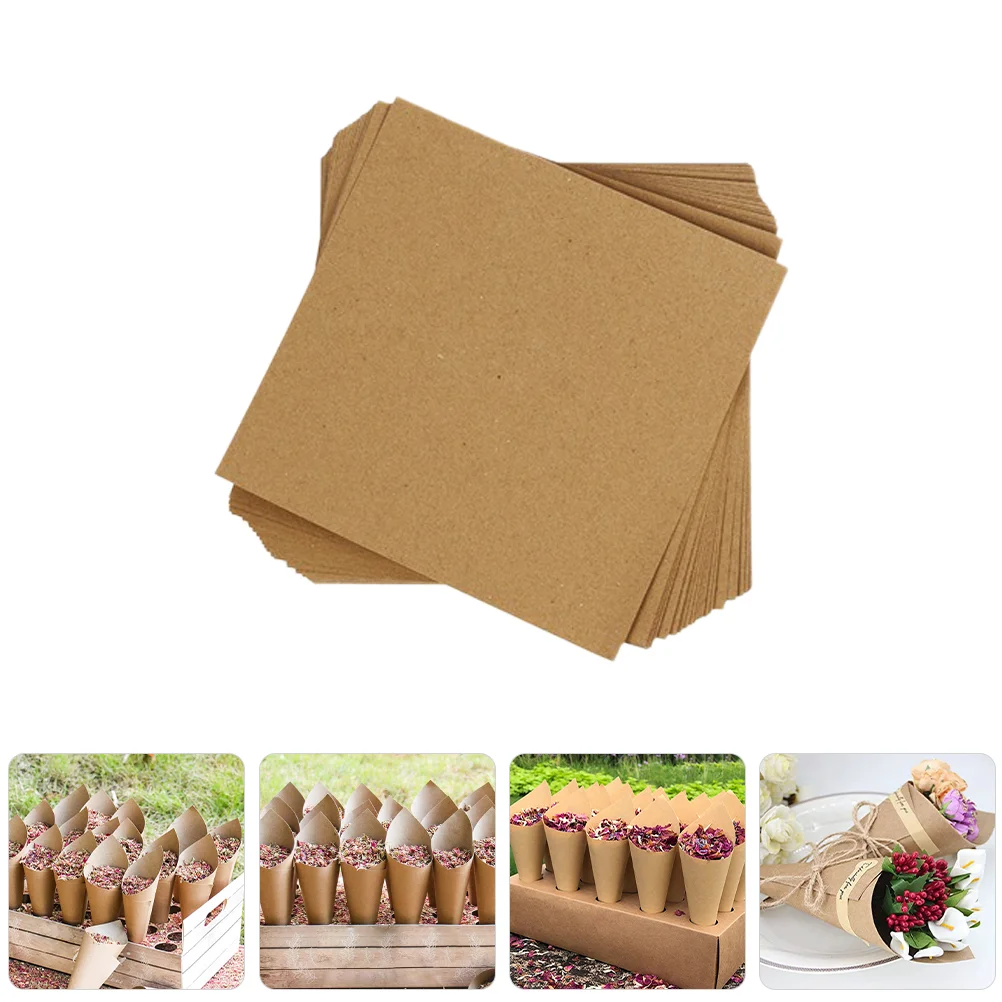 90 Pcs Wedding Petal Cone Confetti Holder Cones Covers for Women Dried Flower Paper Craft