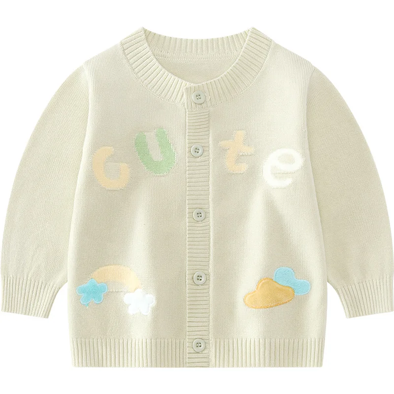 Sweater Cute Lyocell Knitted Cardigan Jacquard Knitted Coat A-class Round Neck Top Comfortable and Soft