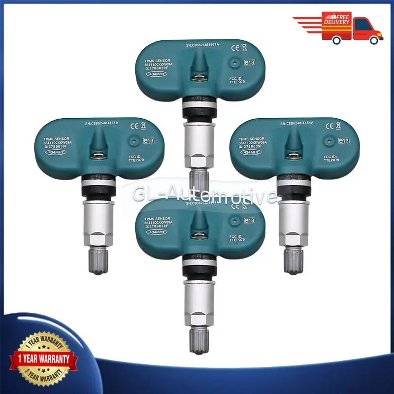 1/4PCS TPMS Sensor For Haval H9 2014-2019 Tire Pressure Sensor 3641100XKW09A 434MHZ