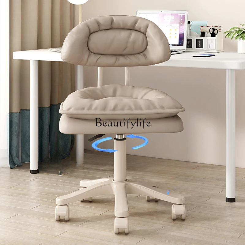 Beauty Salon Special Lifting Rotating Pulley Chair Nail Beauty Eyelash Beauty with Backrest Makeup Artist Chair Stool