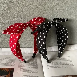 Fashion Hair Accessories Trend Women's Wide Headband Bow Knot Cross Sweet Style Polka Dot Hairband Cute Hoop Headwear