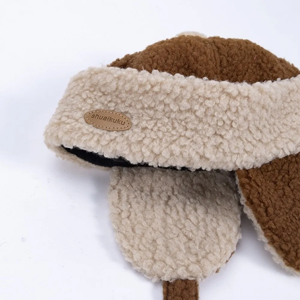 

New Warm Lei Feng Hat Windproof Lamb Down Pullover Cap Coldproof Hooded Hat Boys Girls