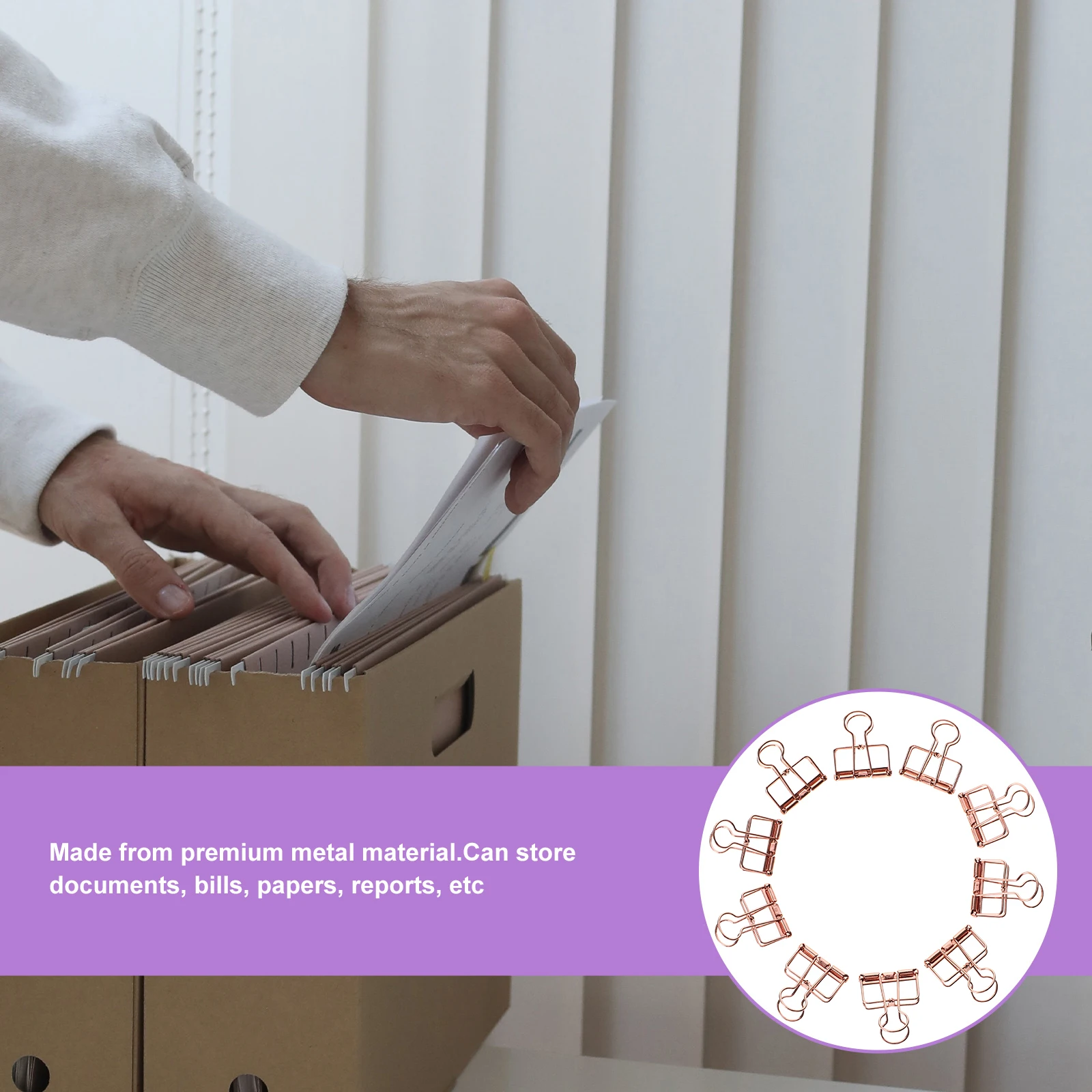 10 個のかわいいバインダークリップ金属合金事務用品書類整理用ホームデスク整理文具ツール