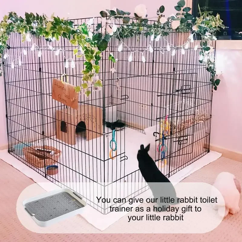 Rabbit Litter Box Small Pet Toilet Tray Bunnies Corner Toilet Box For Ferret Hamster Dragon Cat Guinea Pig Dutch Pig Supplies