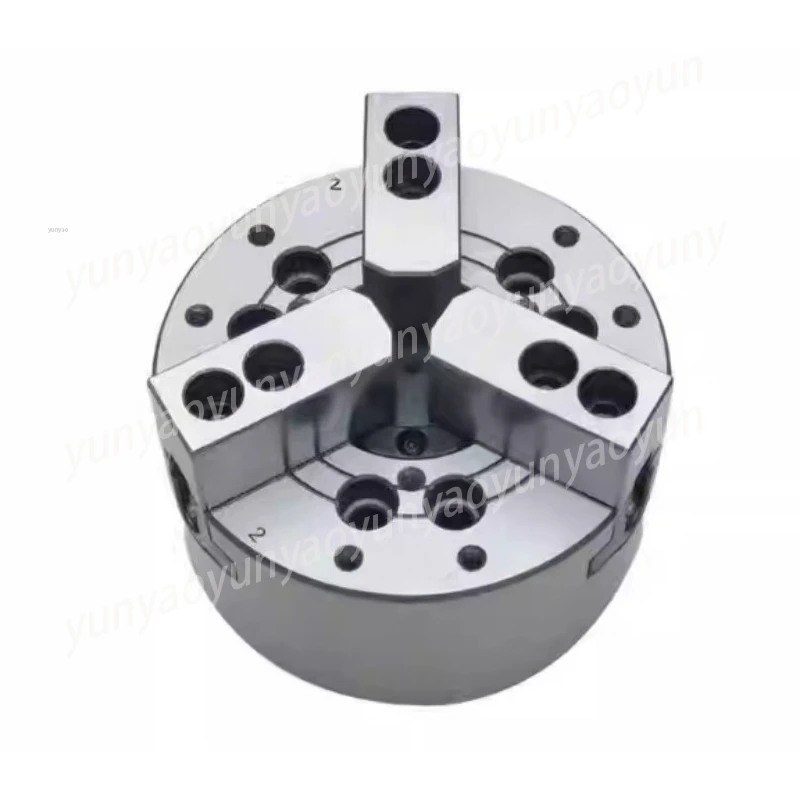 10-Inch Three-jaw Hydraulic Chuck, Solid Numerical Control Lathe Power Chuck with A8 Flange, High Precision